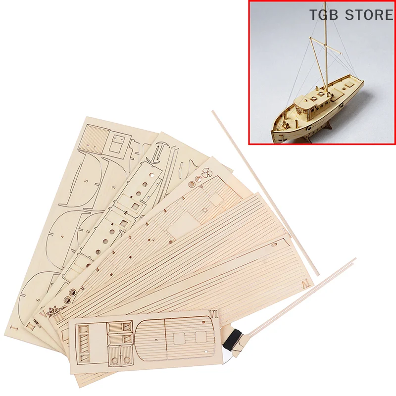 

1Set 1:30 Wooden DIY Ship Assembly Model Sailboat Wooden Kit Puzzle Toys Gift