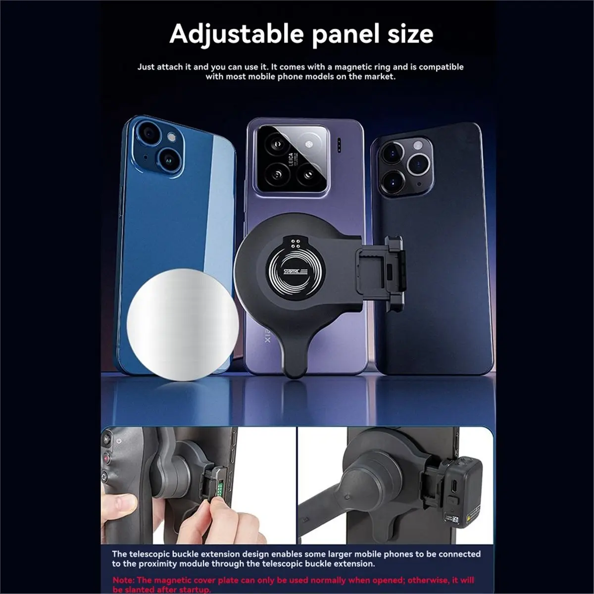 AAAE  Phone Magnetic Mount for Mobile 8/7/7PRO Quick-Release Holder Adapter Handheld Gimbal Accessories