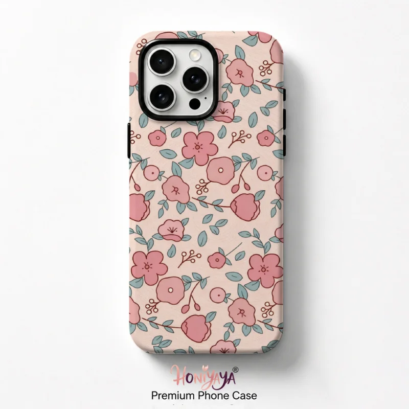 

Dual Layer Floral Pattern Phone Case For iPhone 12 13 14 15 16 17 Air Pro Max Plus Shockproof Signature Anti smudge Cover