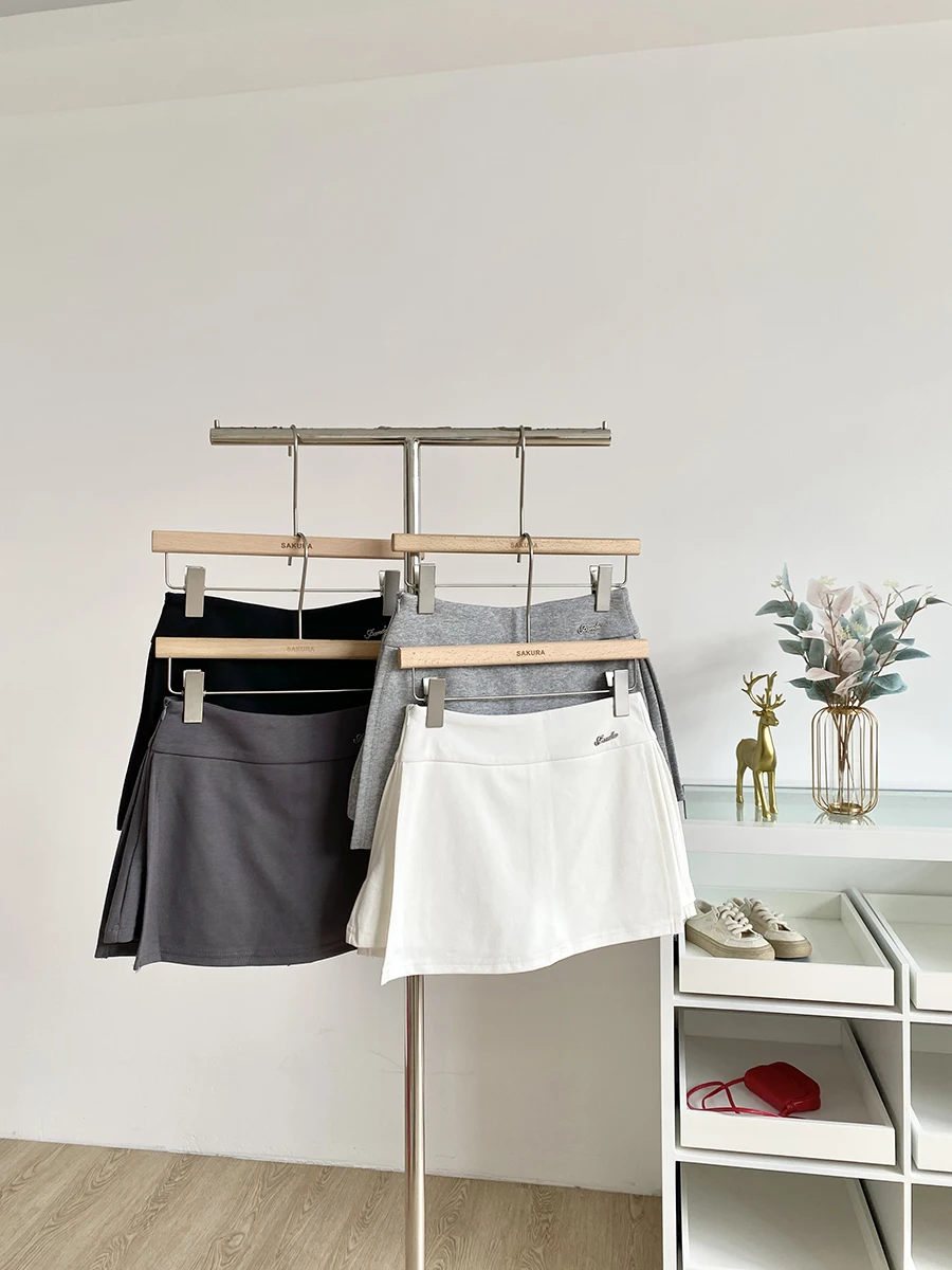 Été 2025 taille haute a-ligne jupe pantalon décontracté Faion coréen Sle femmes ouvert fendu minceur jupes trajet Polyester