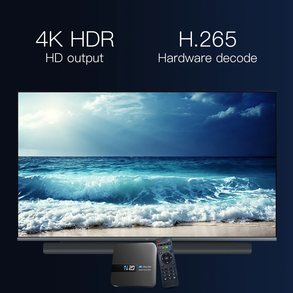 أندرويد 10.0 الذكية صندوق التلفزيون ، H20 ، Mi Box s ، 4K HD مساعد صوت ، شحن مجاني ، 24h لإرسال ، في الأوراق المالية ، 2GB ، 16GB ، RK3228