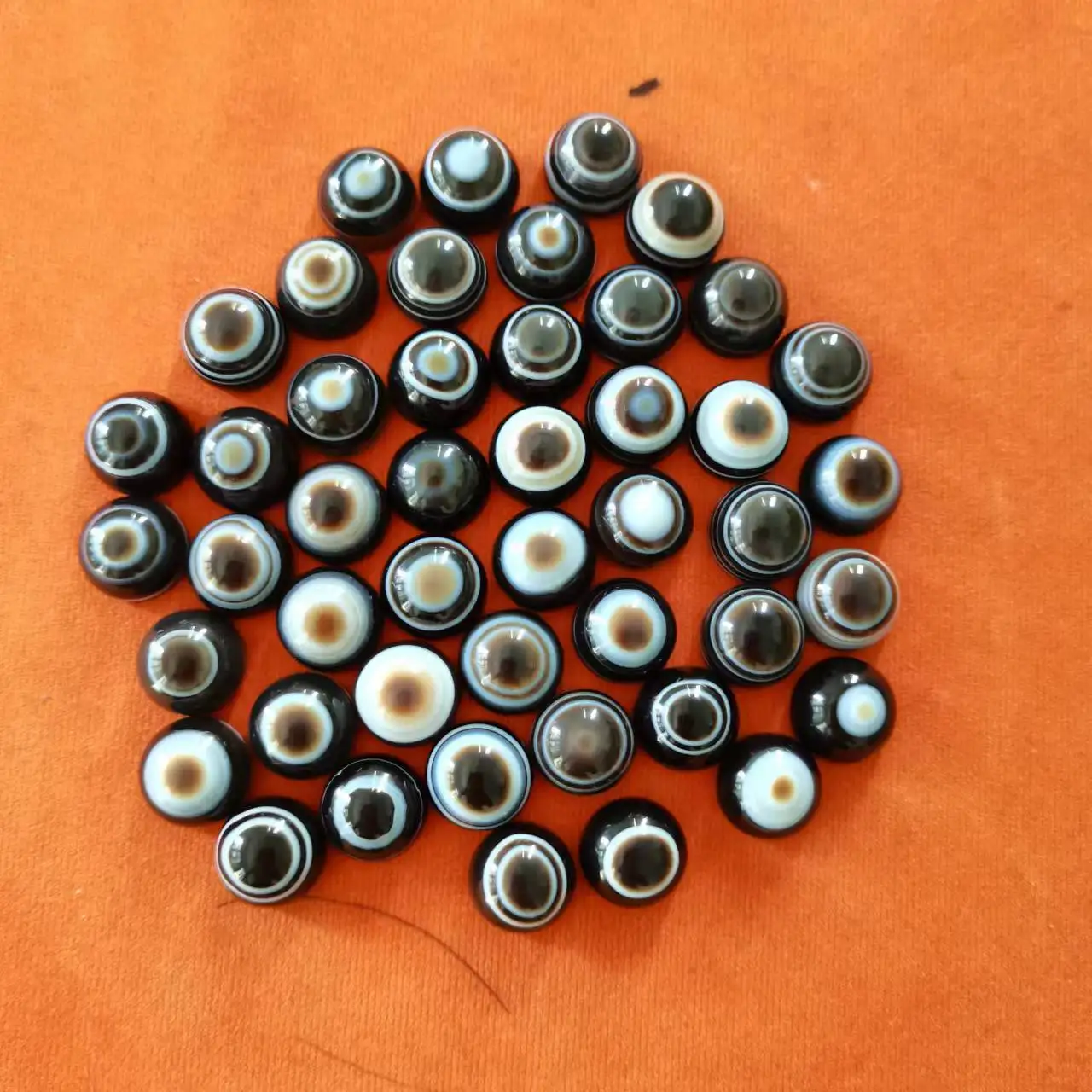 

10pcs/lot 10MM boutique preferred round natural stone one eye dzi sheep plate bead agate glossy accessories gem jewelry amulet