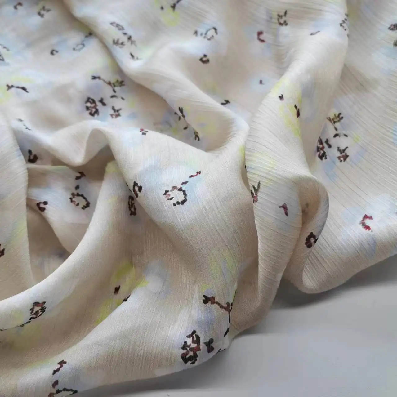 

DIY Sewing Natural Silk Crepe Matte Satin Fabric Dot Mulberry Silk Saree Dress Craft Tissue
