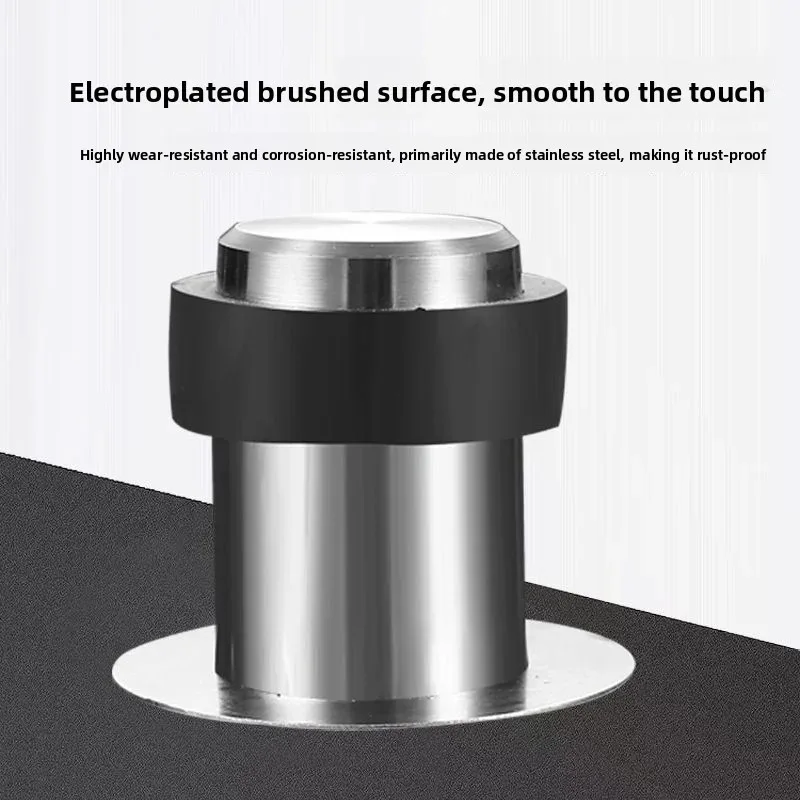 

Stainless Steel Door Stopper Rubber Floor Gaskets Safety Security for Home Cleaning And Backsplashes