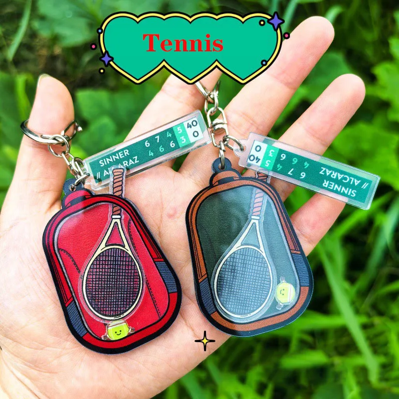 Cute Badminton Backpack Rattle Pendant