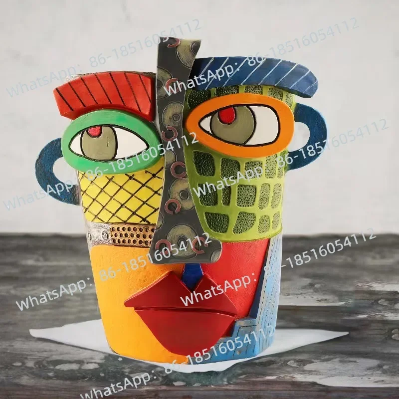 Creative succulent green plant resin flower pot ornament home decoration