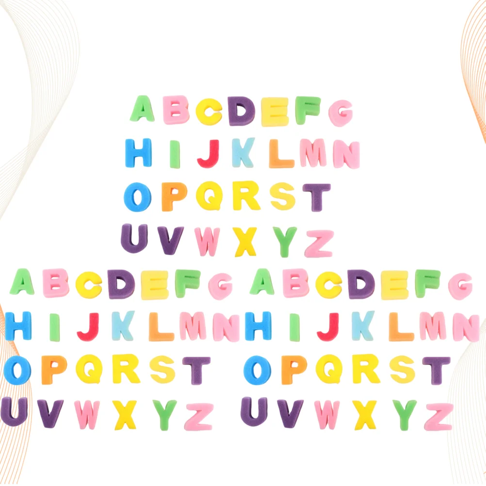 78pcs Creative Early Learning Painting Craft Craft Letters Sponge Toys for Early Learning Sponge Kids