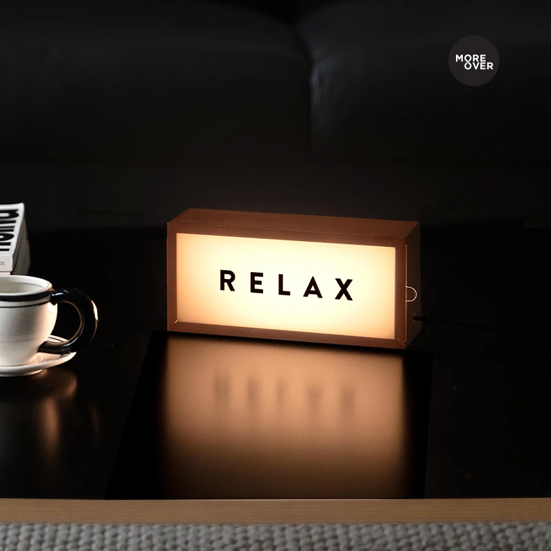 

Mood desktop light, wooden atmosphere night light decoration creative ornament gift