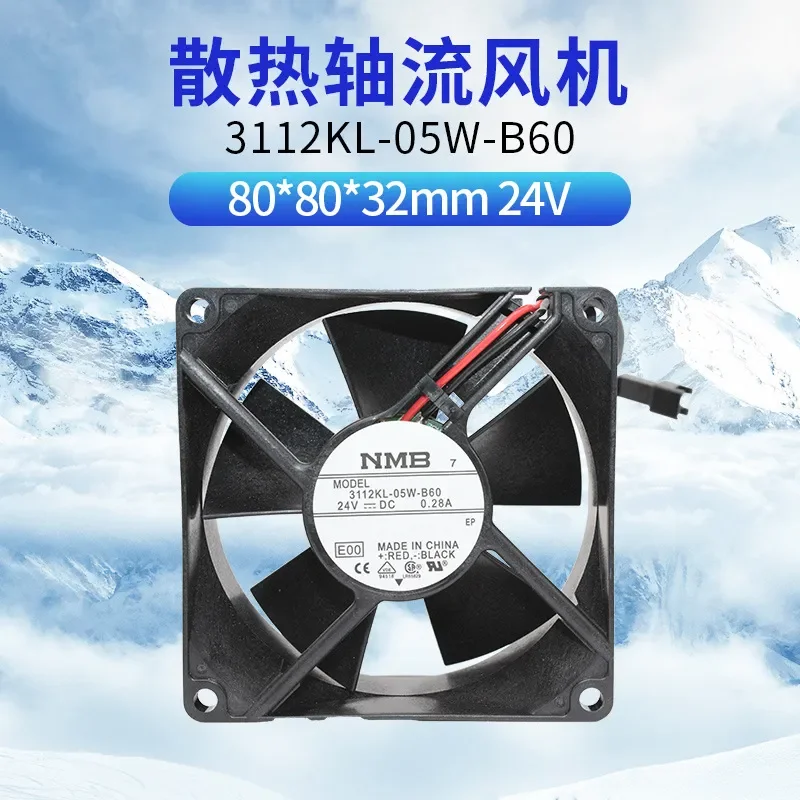 for 3112KL-05W-B60 8032 24V 0.28A boring machine inverter cooling fan 8cm inverter fan