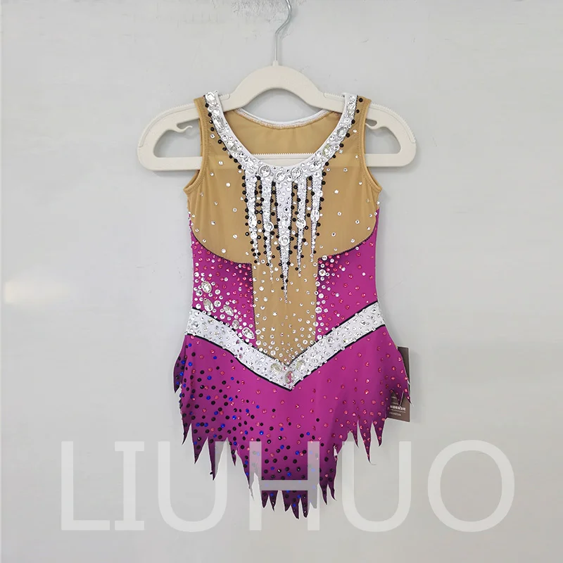 LIUHUO Rhythmic Gymnastics Leotard Competitive Cheerleading Performance For Children