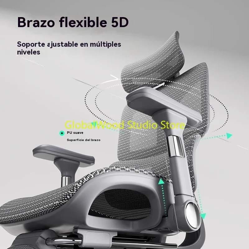 كرسي وردي بعجلات SIDIZ كراسي شيفون مكتب تشيس دي مكتب كرسي ألعاب توصيل مكاتب الكمبيوتر كرسي بذراعين مستلق #2