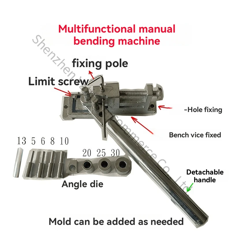 Small Manual Multifunctional Bending Machine Wire Flat Iron Bending Hook Machine Reinforcement Round Steel Bending Machine