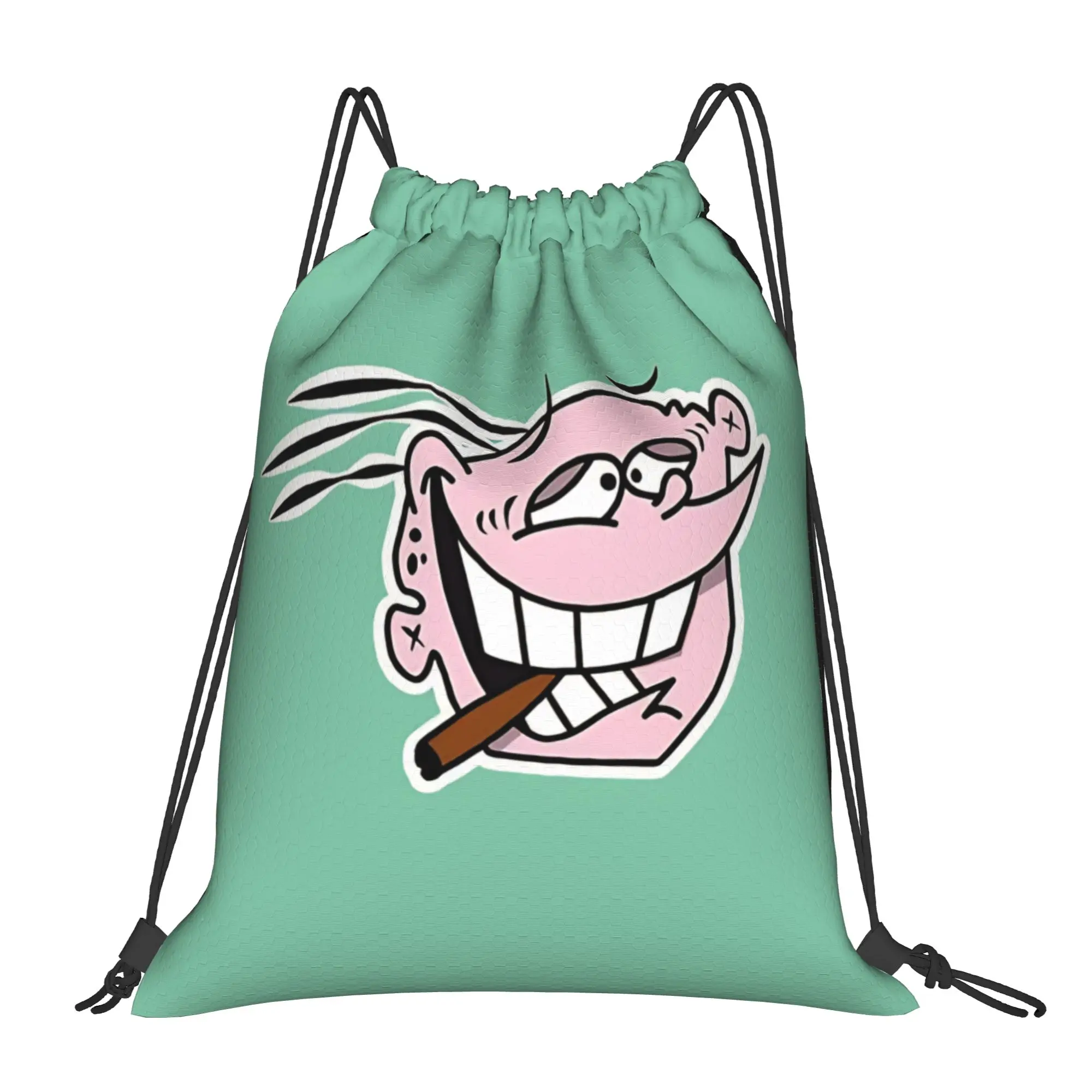 Ed  Edd  Eddy quirky group cartoon Portable Sports Riding Gym Drawstring Storage Sporty Backpacks