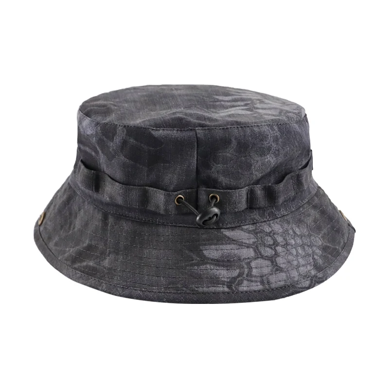Herren Panama Hut Fischerhut Taktischer Sonnenschutz Tarnfarben Outdoor Reise Klettern Angeln Kappe Training Strand Herren Wanderhut – Detail 19