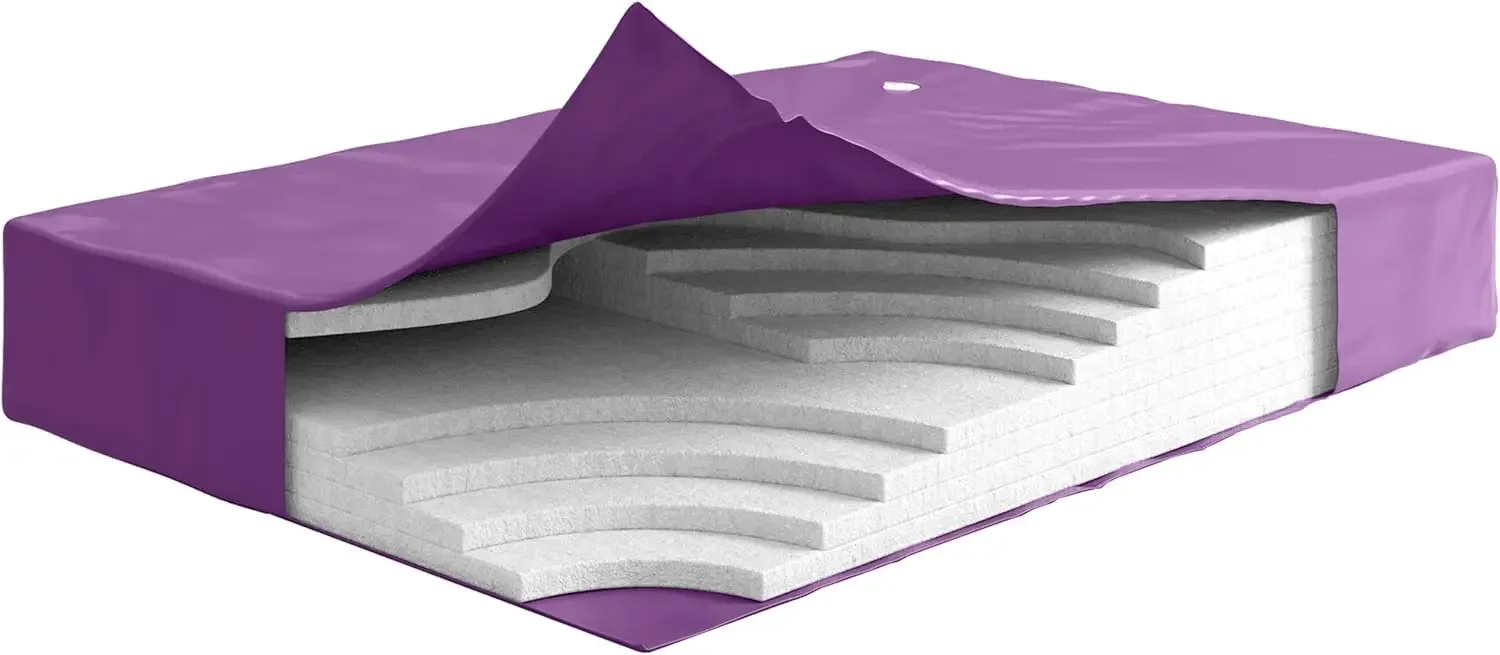 บลูเมจิก - เวฟเลส 99% ที่นอนน้ำแบบแข็ง  ประกอบด้วยชั้นลดแรงกระแทก  มุมที่นอนเสริมความแข็งแรง