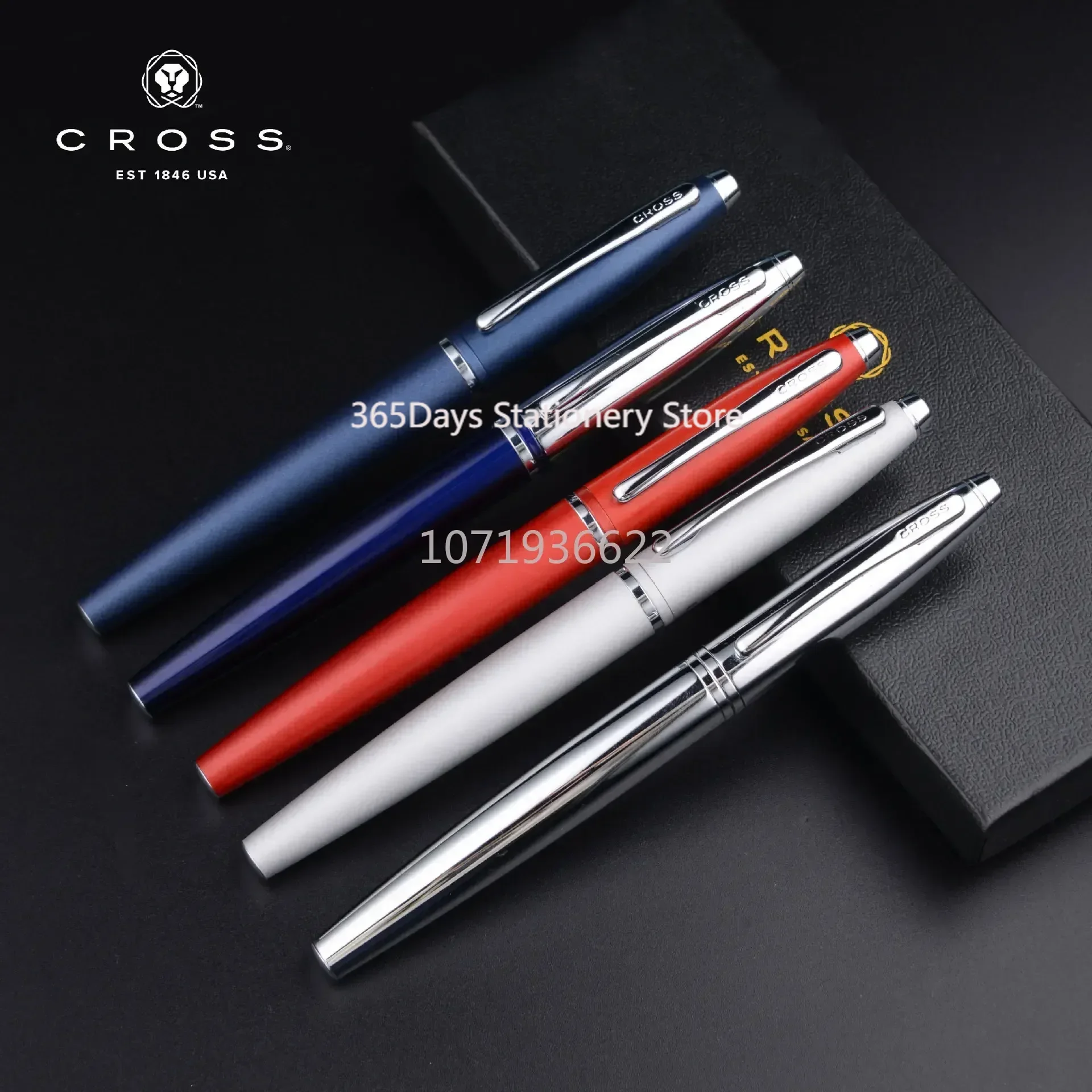 

US Cross CALAIS Smooth Metal Ballpoint Pen Business Signature Pen 0.5mm Writing For Students Stationery Gift With Box Original