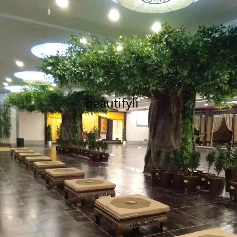 

YH1 A3 Imitative Tree Large Interior Decoration Fake Trees Banyan Wrapped Pillars Shaped Tree Landscaping Green Plants Wishing