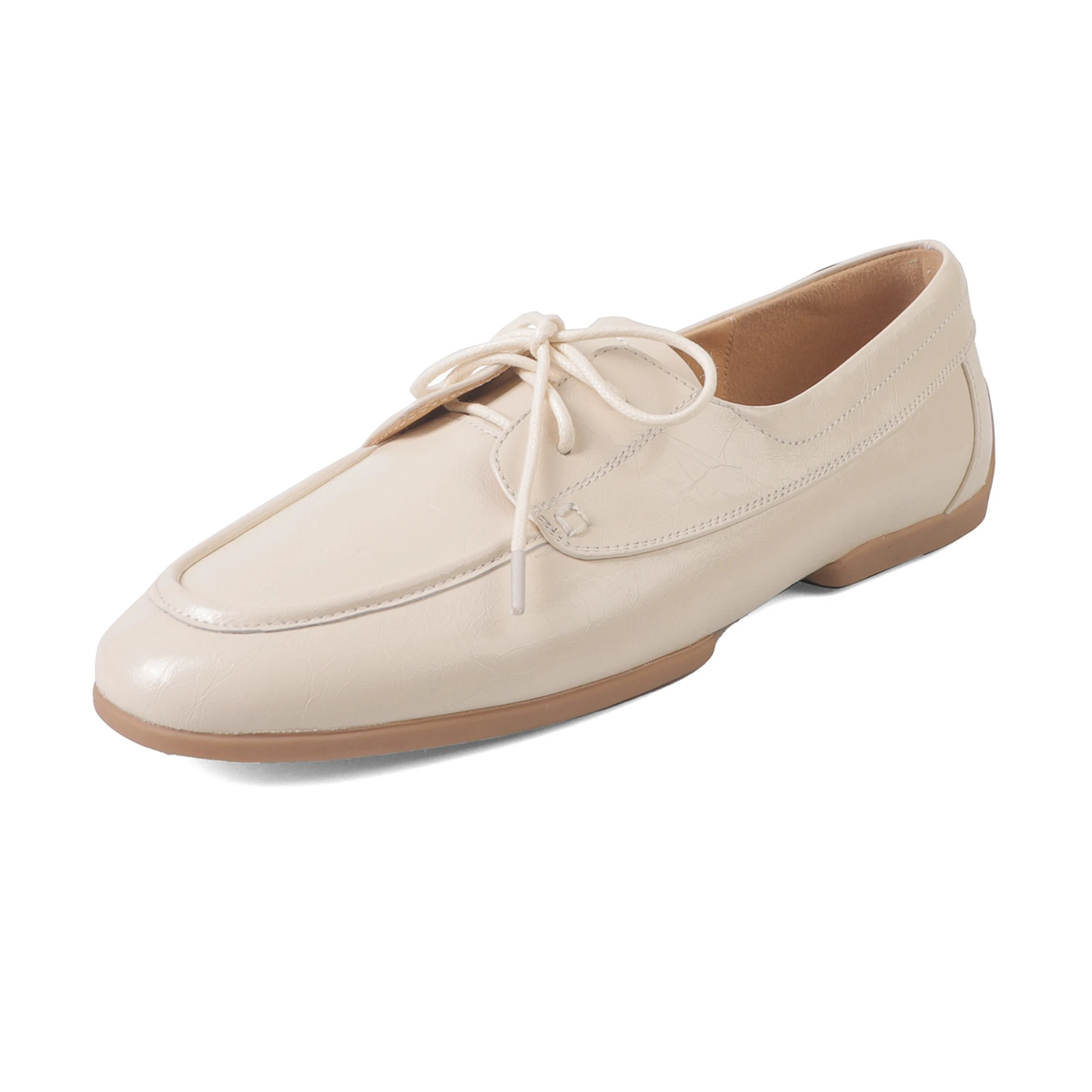 Genuine Leather Loafers Round  - đánh giá và giá Women Shoes Brand