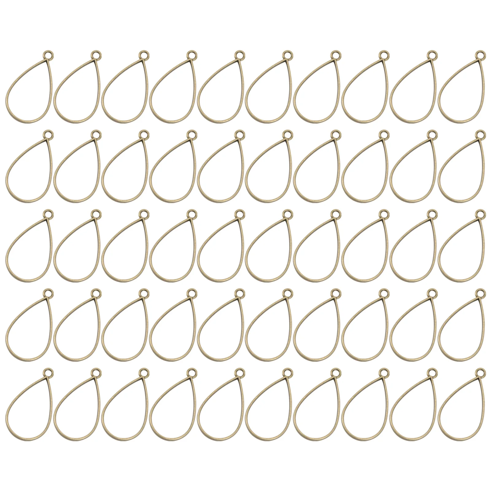 

50 Pcs Bezel Pendant DIY Accessories Charm Necklace Creative Jewelry Pendants Metal