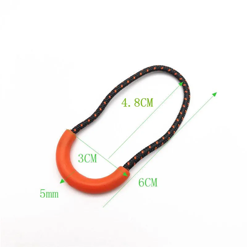 10pcs/pack Zipper head U-shaped Cord Zipper Pull Strap multiple colour Outdoor Zipper accessories