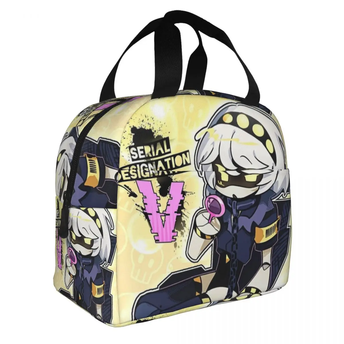 Anime Murder Drones V Borse per il pranzo isolate Borsa termica Contenitore per pasti Cartone animato Borsa per il pranzo ad alta capacità Borsa per alimenti College