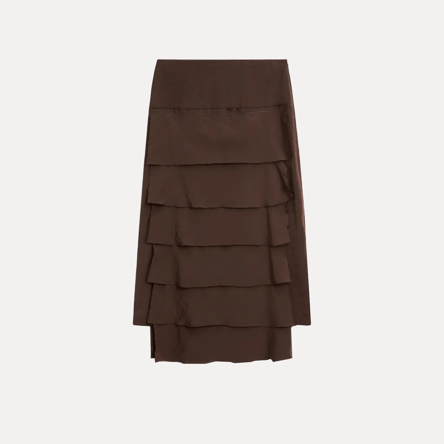 Ele – jupe mi-longue pour femmes, gâteau moelleux, longueur f, robe à dérive, Fiber de Polyester, Design décontracté, taille moyenne, été 2025