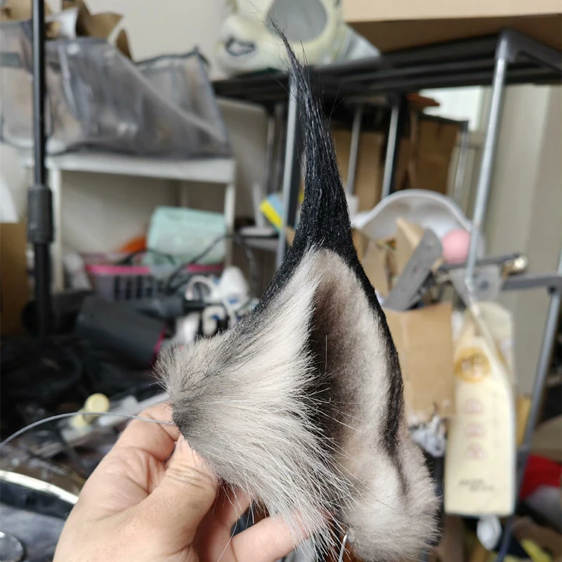 Simulation Beast Animals Lynx Ears Hairhoop Dairy Headwear Handmade Carnaval Gothic Lolita Christmas Halloween Cosplay Prop
