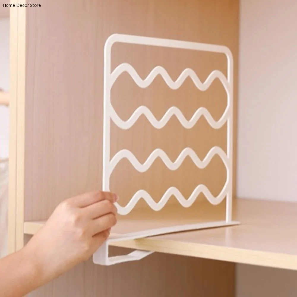 4Pcs Adjustable Shelf Dividers Multi-Purpose Durable Closet Organizer Easy Install Multilayer Separation