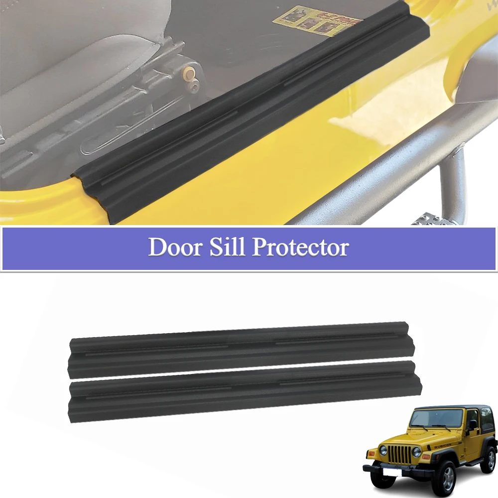 

Защитная накладка на порог двери, накладка-отбойник, декоративная накладка для Jeep Wrangler TJ 1997-2005 2006, детали интерьера автомобиля, аксессуары из АБС-пластика