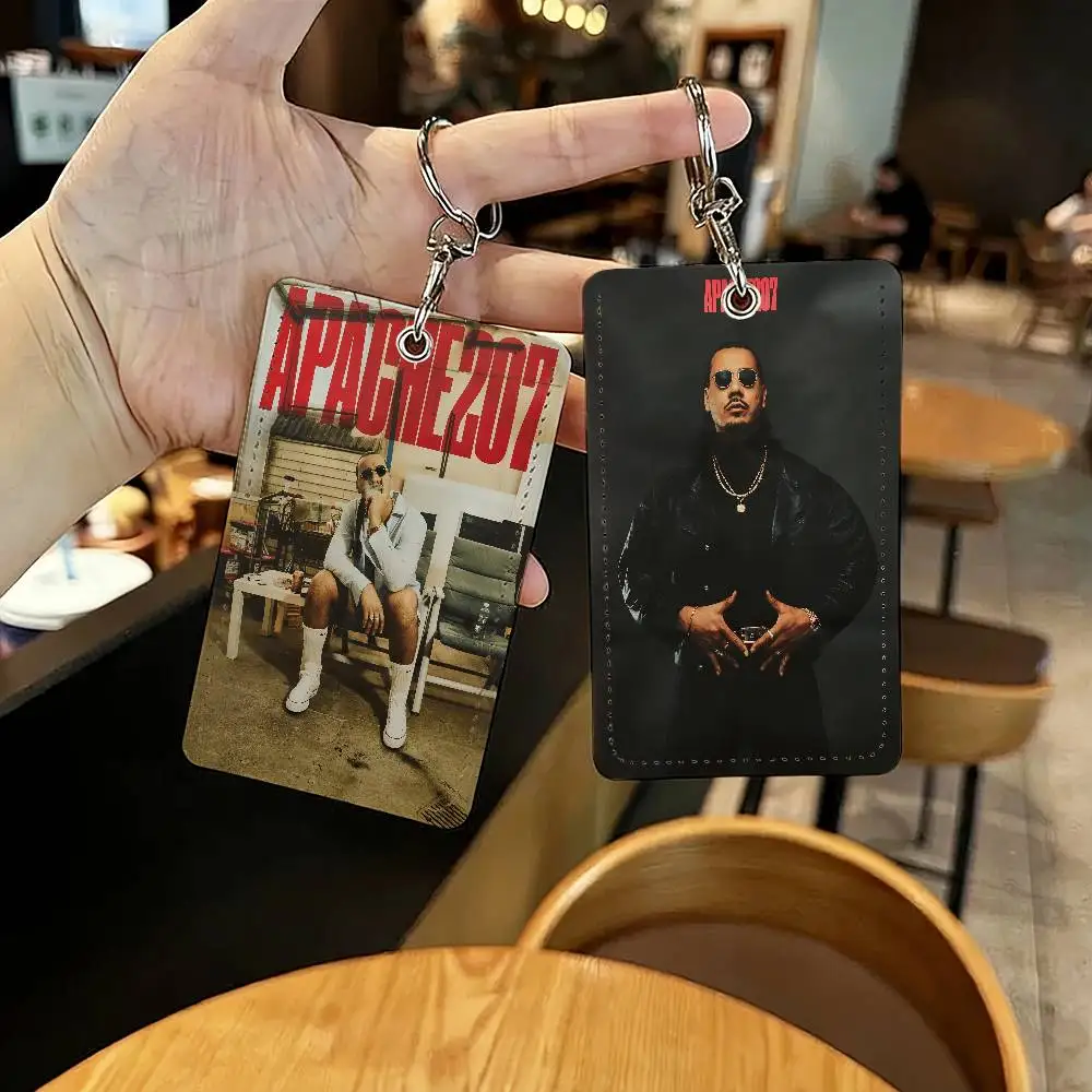 Rapper A-Apache 207 Singer 21 Gramm Card Holder Keychain Key Ring Door Lock Access Protective Case For Security Gift