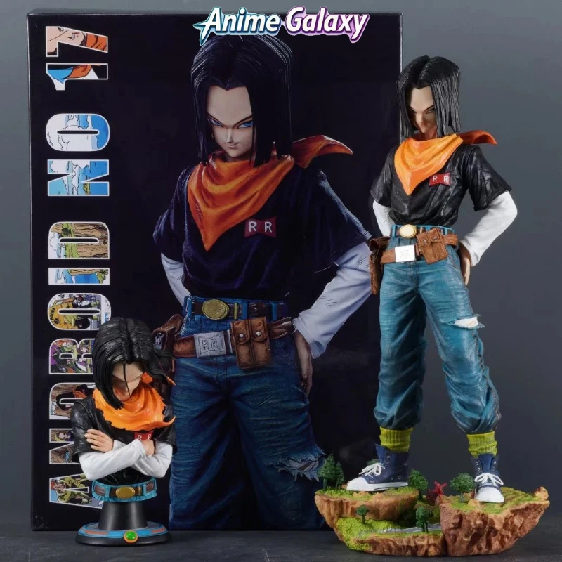 

Anime Dragon Ball Z Black Pearl Android 17 Figure, 29cm Pvc Statue Model, Replaceable Head, Birthday Gift Collectible Ornament F