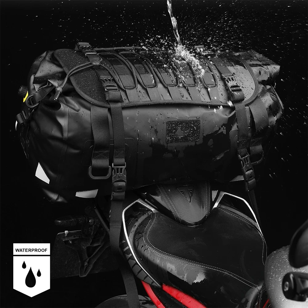 Motorcycle Saddle Bag Waterproof 20L/40L/65L Universal Pannier Side Bag Top Travel Luggage Box