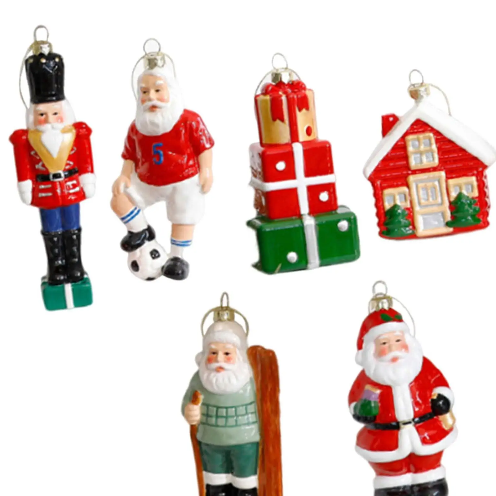 8x Xmas Small Pendants Xmas Decorative Baubles for Celebration Decor Holiday image 5