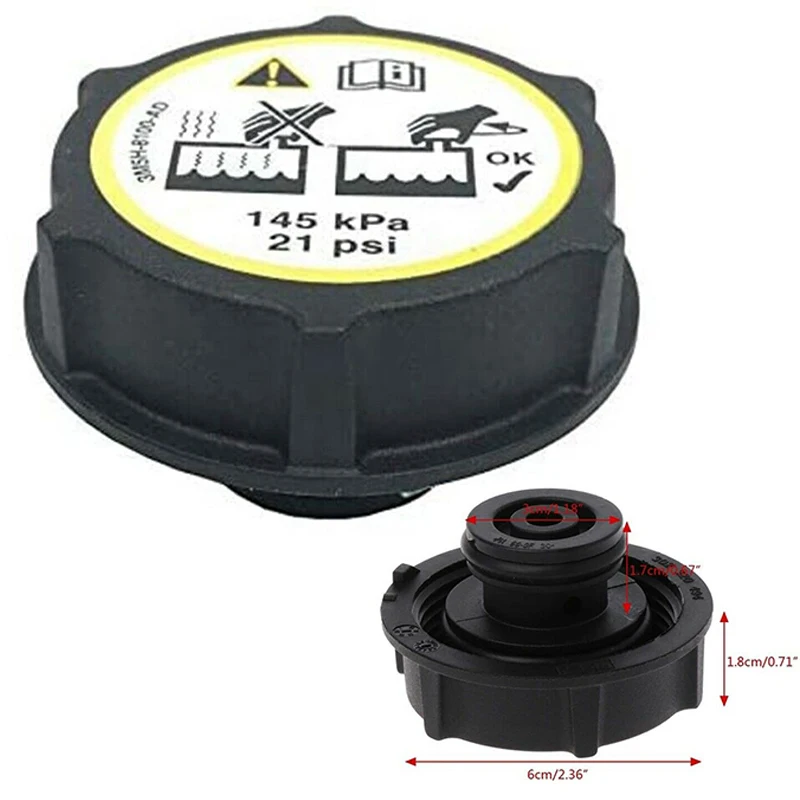 

1Pc Expansion Water Coolant Tank Cap Radiator Cover 3M5H-8100-AD For Ford Fiesta MK6 Focus Mondeo C-Max For Mazda Volvo