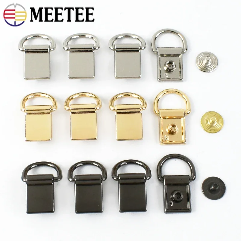 4/10/20Pcs Meetee Metal Buckle Handbag D Ring Side Clip Screw Clasp Bag Strap Connector Hanger Hook Sewing Hardware Accessories