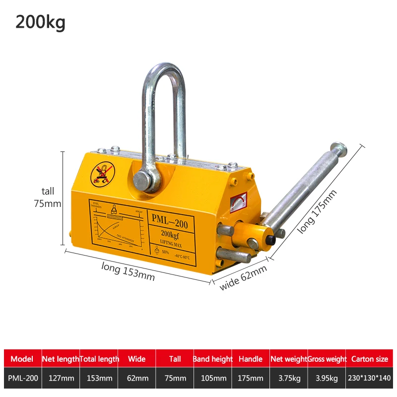 Electromagnet Jack Magnetic Crane Lifter 600kg Electromagnet Suction Cup Strong Industrial Iron YS-600