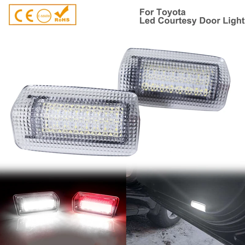 2Pcs For Toyota Land Cruiser 200 Series 150 Series Prado MK4 J150 2007 For Lexus ES240 IS250 LED Courtesy Door Light Bulb