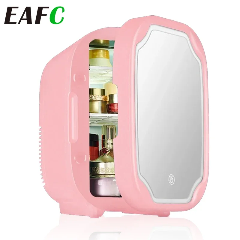 EAFC 미니 가정용 자동차 모바일 냉장고, 이중 용도 LED 미러, 뷰티 스킨 케어 화장품 냉장고, 여행용 화장품, 6L Best5 EAFC 미니 가정용 자동차 모바일 냉장고, 이중 용도 LED 미러, 뷰티 스킨 케어 화장품 냉장고, 여행용 화장품, 6L Best5