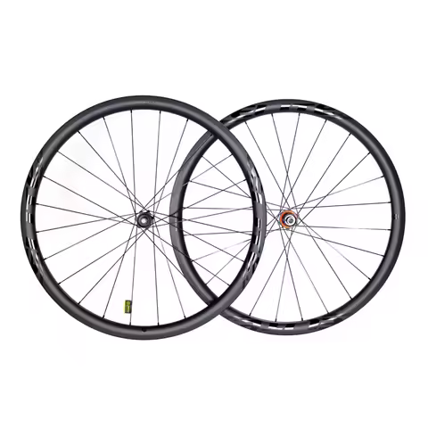 ELITEWHEELS ENT GRAVEL Carbon Wheelset Disc Brake Tubeless Ready 700C 35x32 Center Lock Or 6 Bolt Lock Hub Tubeless 45x31 Rim