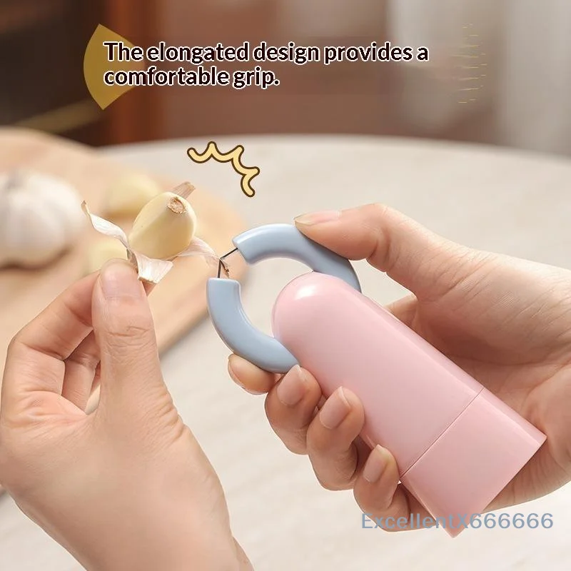 New 2in1 Garlic Peeler Scraping Function Clip Structure Ginger Scraper Peeling Function Garlic Peeling Tool Garlic Preparation