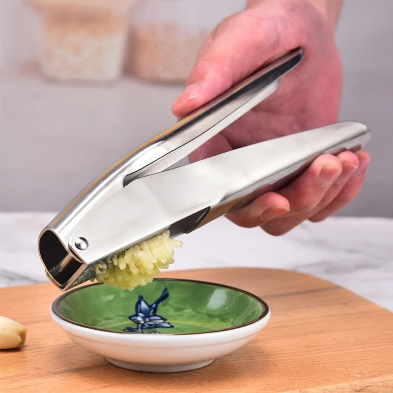 

Stainless Steel Garlic Press Rustproof Garlic Mincer With Ergonomic Handle Efficient Ginger Crusher