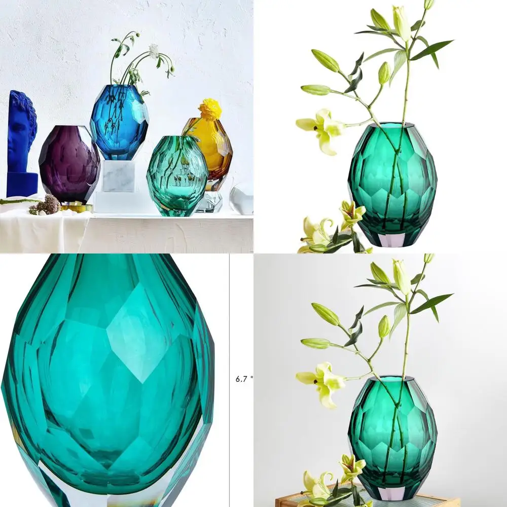 

Стильные прозрачные стеклянные вазы для современных жилых пространств, идеально подходящие для цветов дома, на свадьбах и для декора офиса.