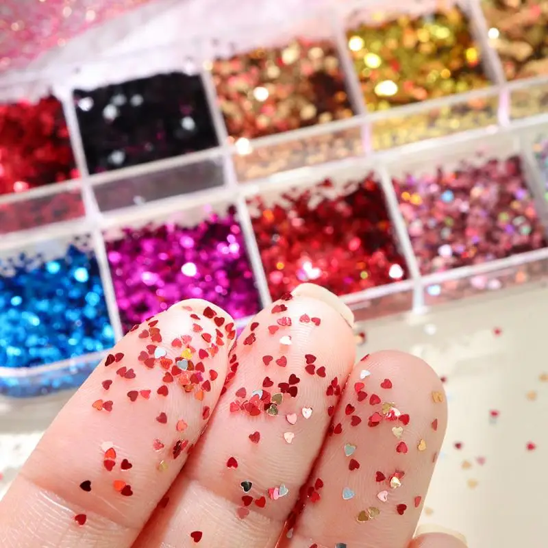 

Mini Sparkling Heart Nail Glitter Sparkling Pentagram Nail Decoration Nail Salon Design Accessories DIY Nail Art Design