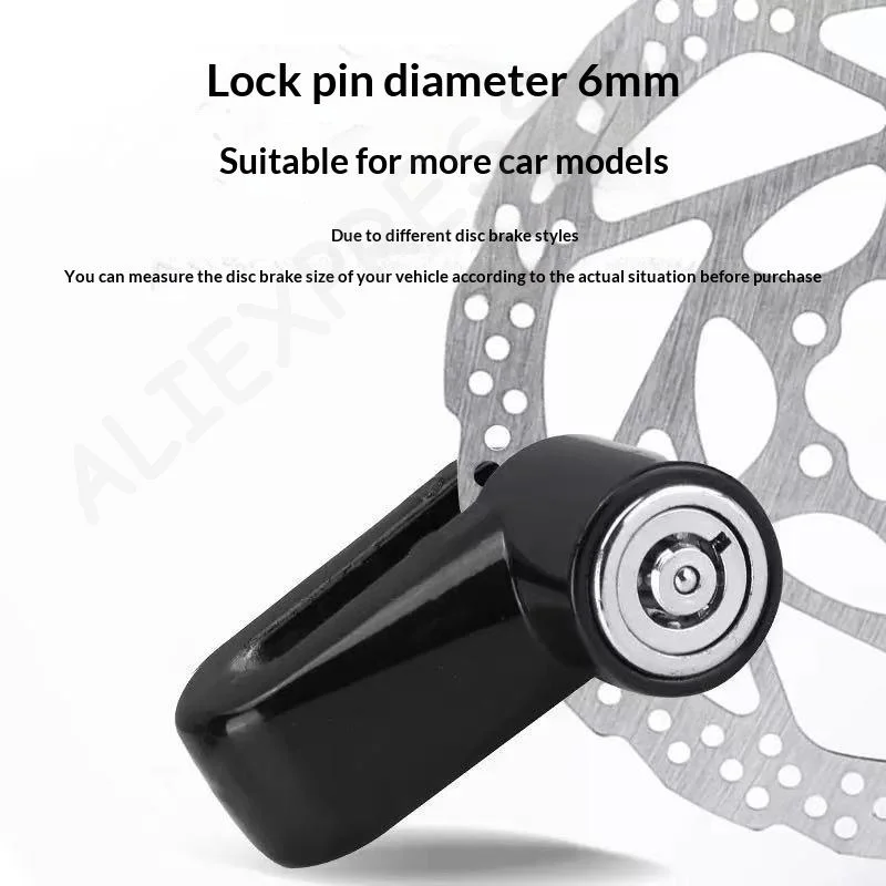 New Motorcycle Bike Anti-Theft Wheel Disc Brake Lock, Safety Disc Wheel Lock, Mountain Road Bike Padlock With Keys 1PC