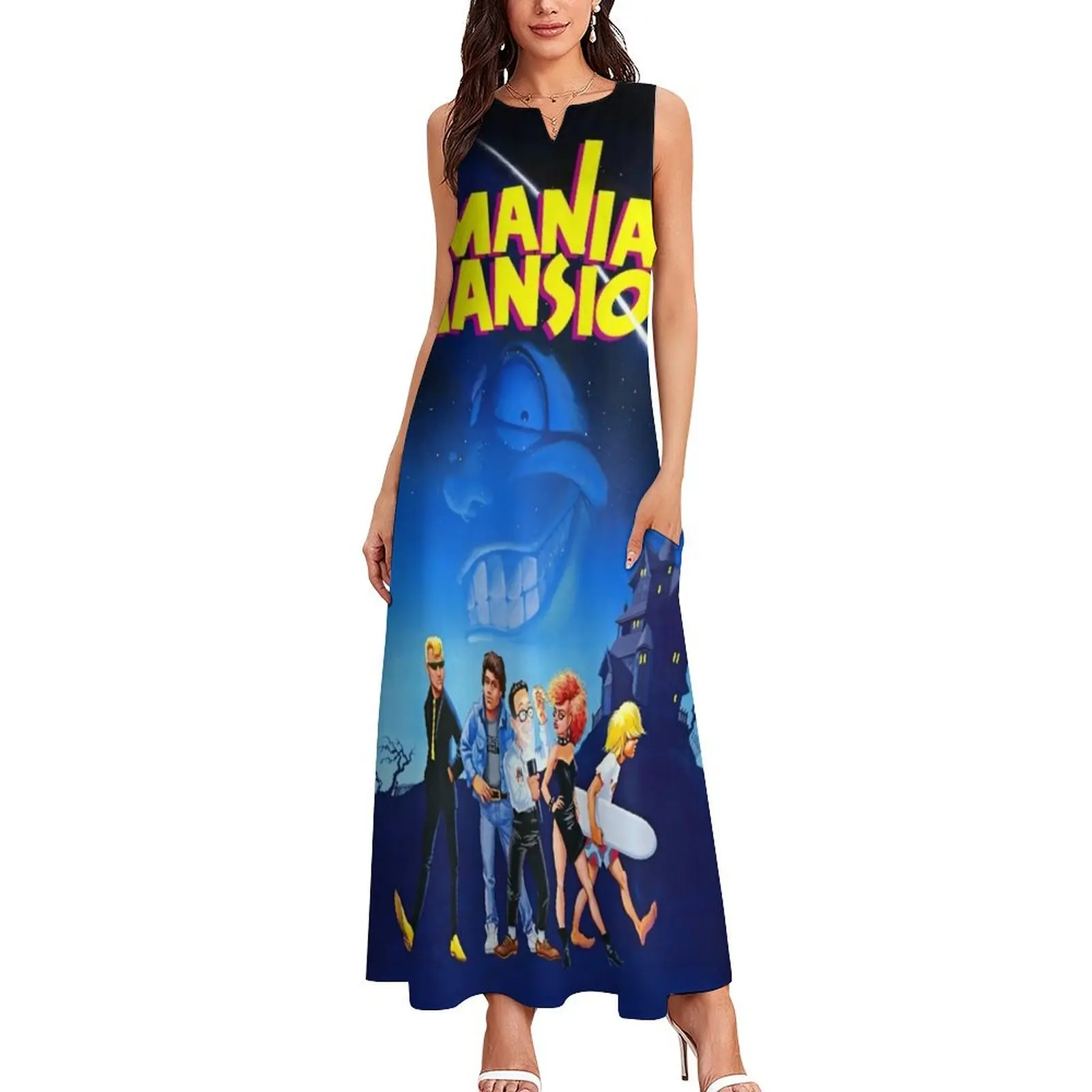 Day of the Tentacle - Maniac Mansion (High Contrast) Long Dress long dress women summer women's evening dress 2025