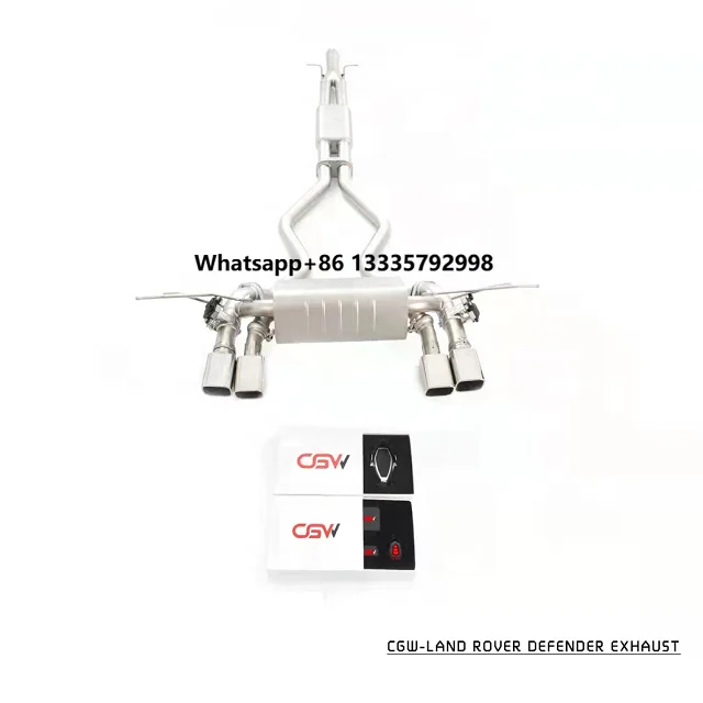 

CGW New Design Performance Exhaust Piping System for Range Rover Defender 3.0T 2020+ Quad Square Tail Tips