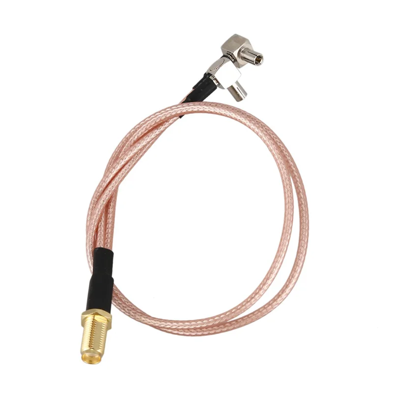 AT44-3X SMA Female To Y Type 2 X TS9 Male / CRC9 Male Connector Splitter Combiner Pigtail Cable RG 316 30CM Gold