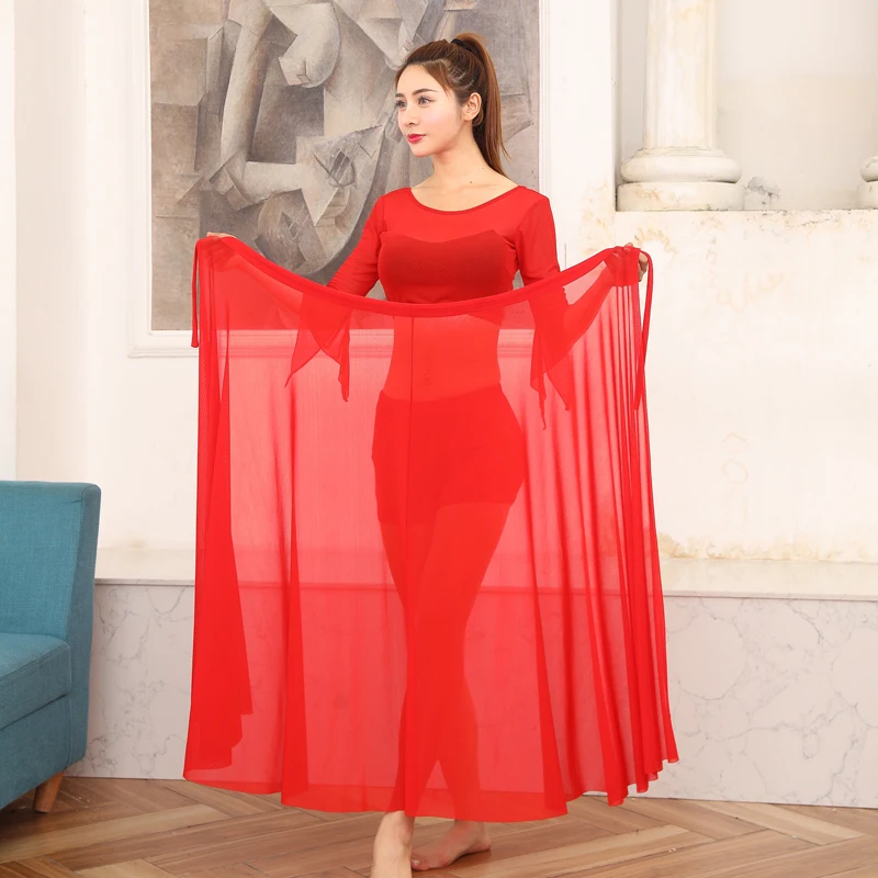 Saia de dança do ventre personalizada, tamanho inferior, grande, dança oriental, saia de uma peça, dança clássica, tencel, roupa de prática para adultos