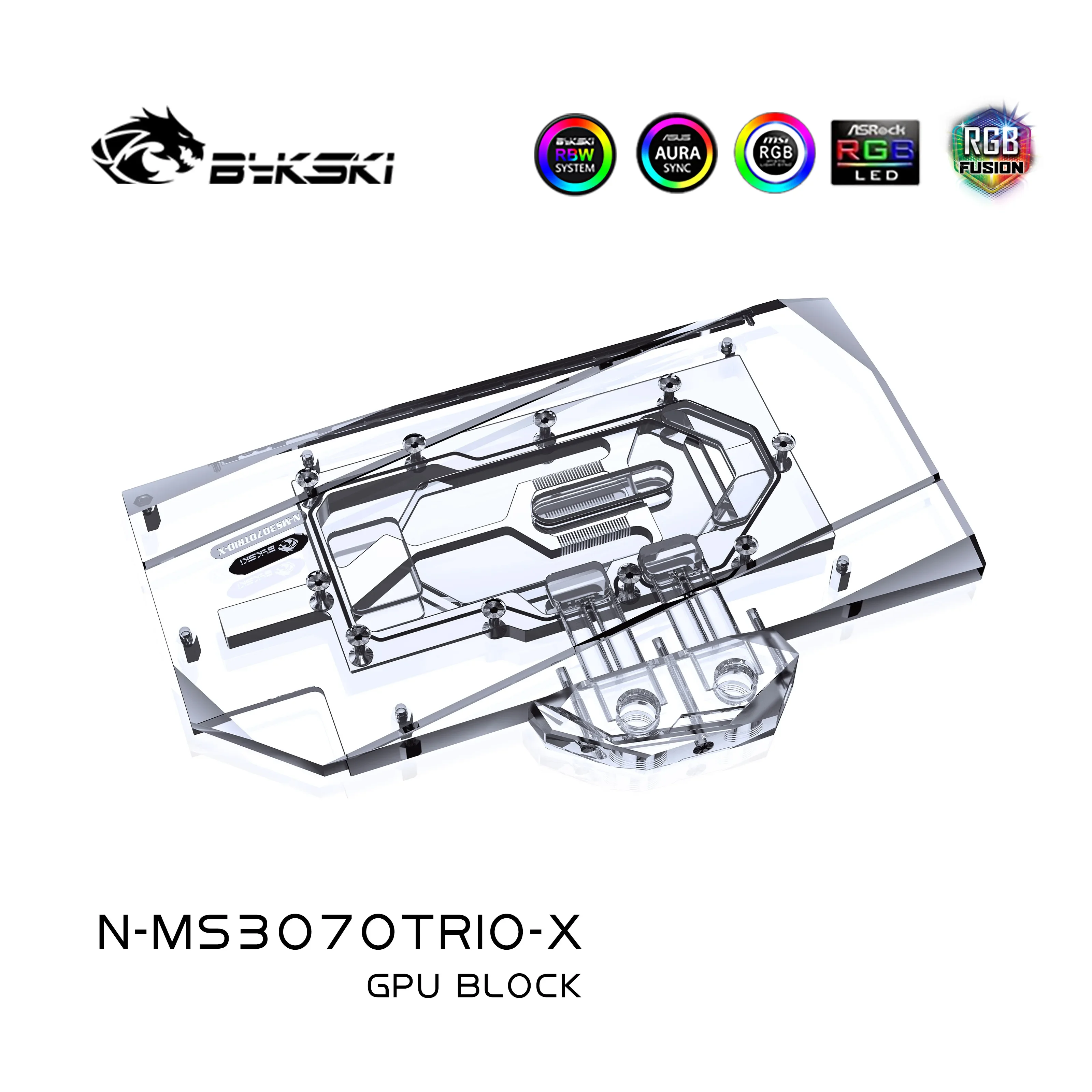 Bykski N-MS3070TRIO-X gpu wasser block verwendung für msi rtx3070 gaming x trio grafikkarte/volle abdeckung kupfer kühler block