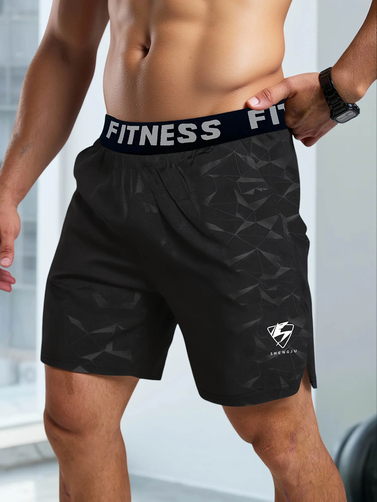 

Мужские быстросохнущие спортивные шорты, дышащие тренировочные брюки